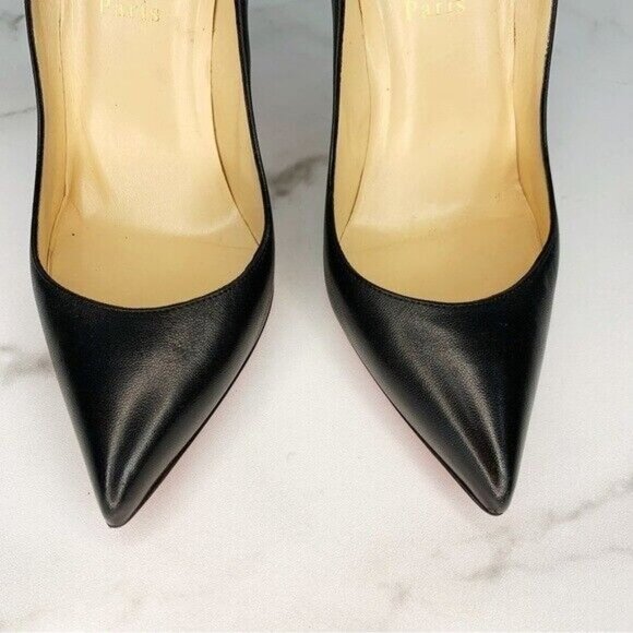Christian Louboutin Black Nappa Leather Pigalle Follies Pumps 100mm 39.5 - Picture 6 of 16